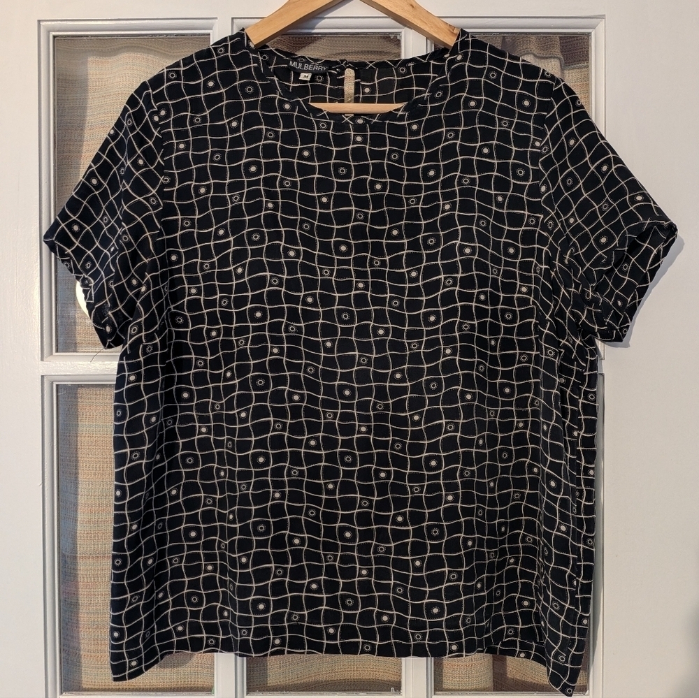 MULBERRY silk celestial top - size medium